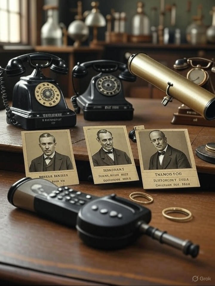 Illustration of major inventions and their inventors for competitive exam GK