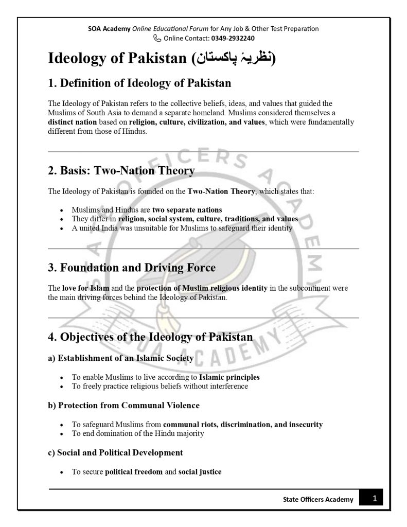 Ideology of Pakistan