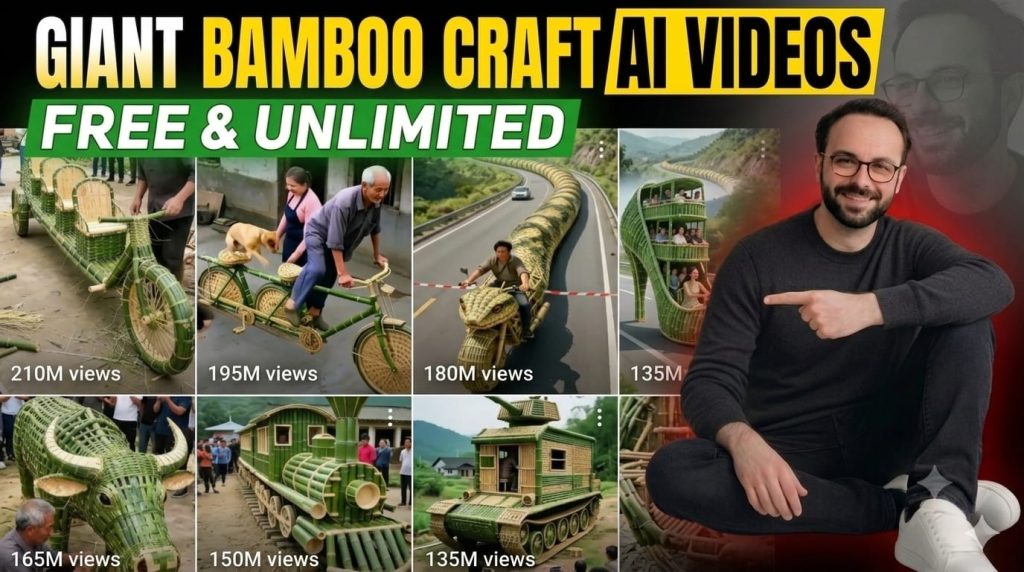 Giant Bamboo Craft AI Videos