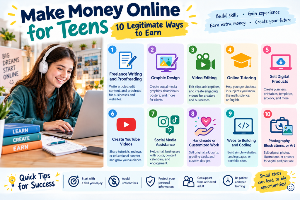 Make Money Online for Teens