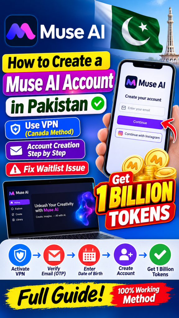 How to Create a Muse AI Account in Pakistan