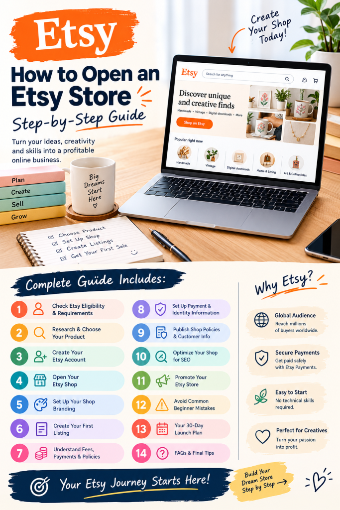 how to open etsy store
