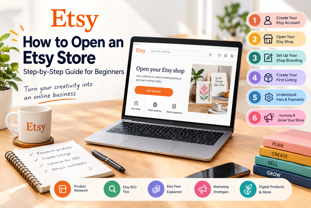 how to open etsy store
