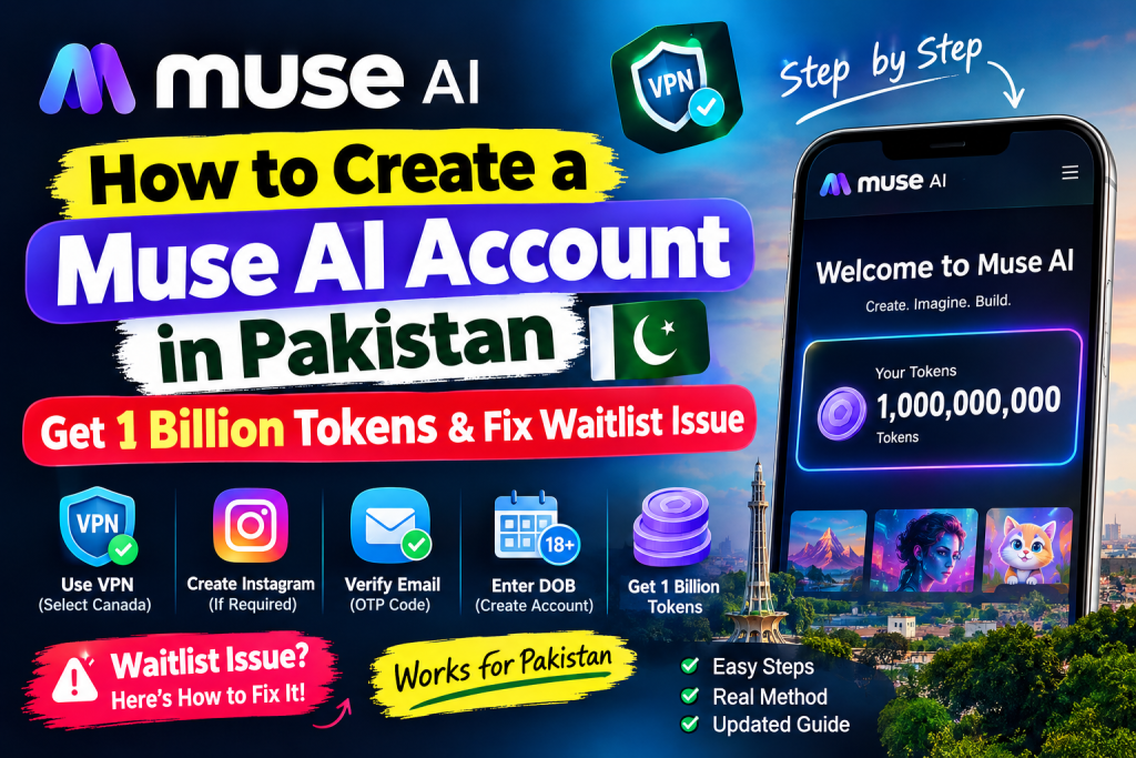 How to Create a Muse AI Account in Pakistan