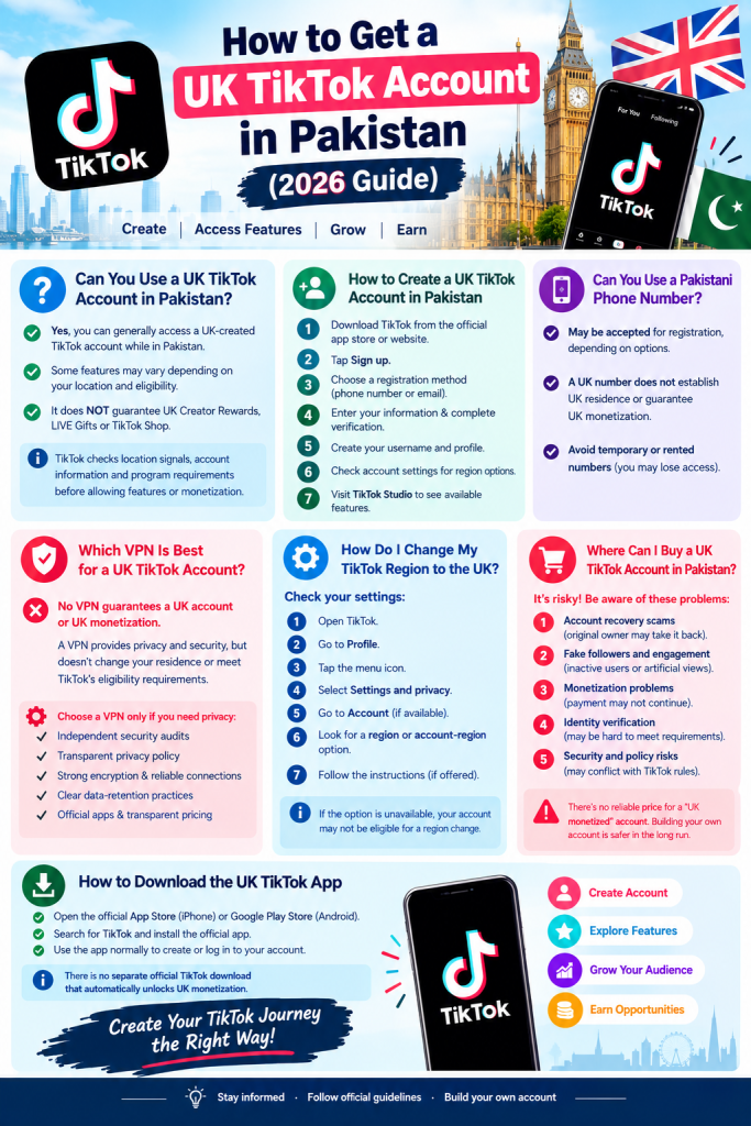 How to Get a UK TikTok Account in Pakistan